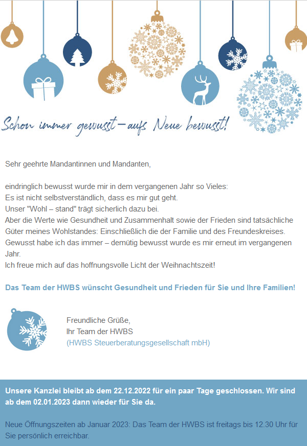 Weihnachtsmailing