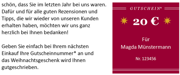 Personalisierter Gutschein