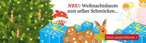 Weihnachtsbaum schmücken und per E-Mail versenden