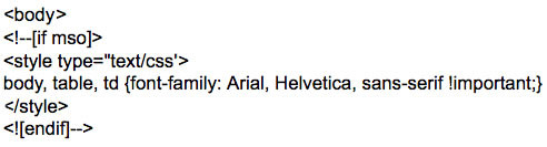 Outlook-Hack für Alternativ-Schriftart