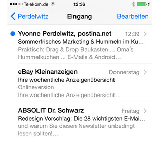 Pre-Header im Posteingang