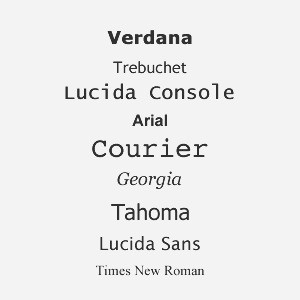 Websichere Schriftarten